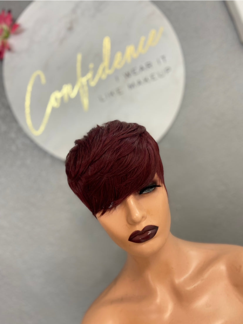 99j /100% human hair pixie wig
